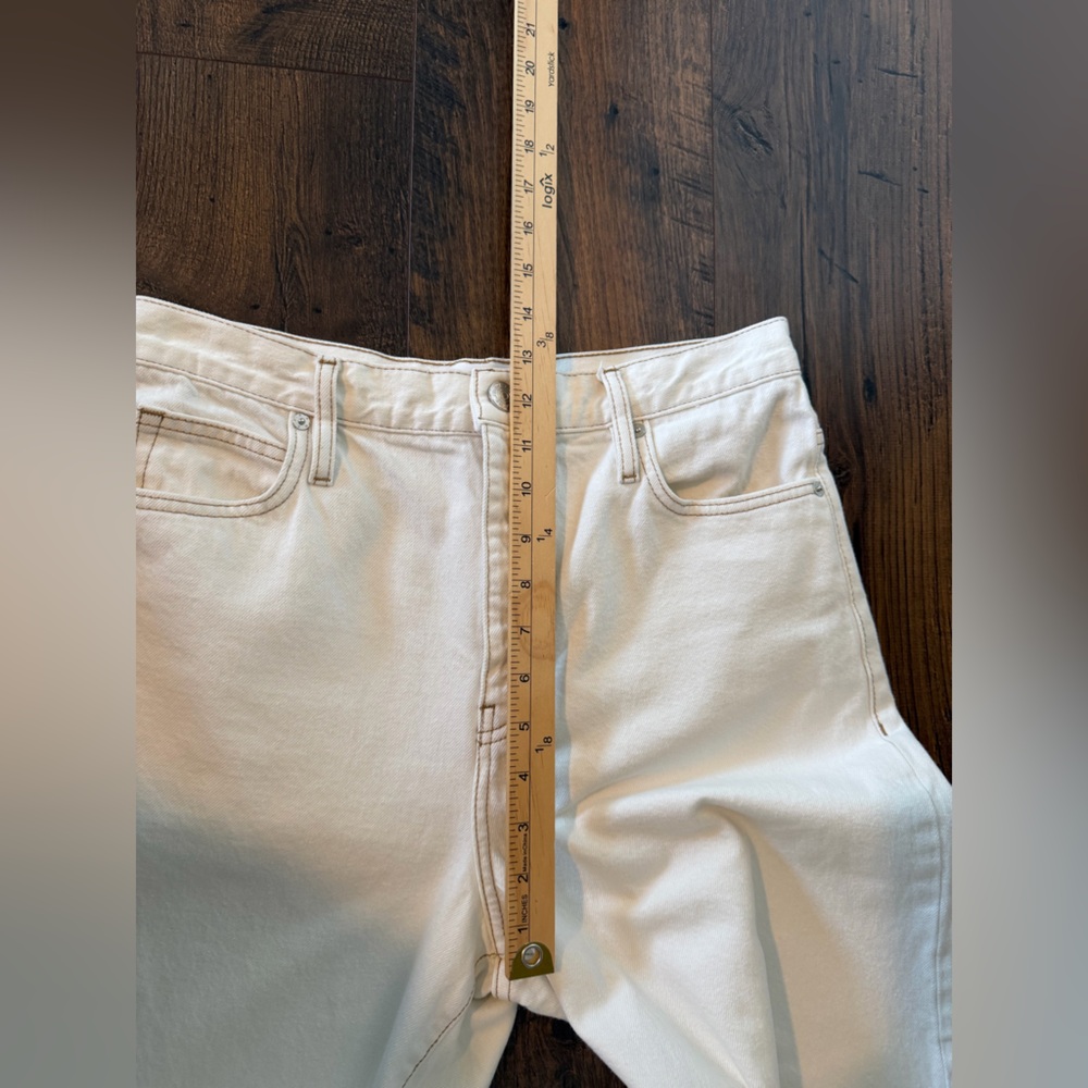 FRAME Ultra High Rise Barrel Jeans Ecru Size 29 - Picture 11 of 12